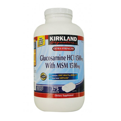Viên uống Glucosamine Kirkland HCL 1500mg & MSM 1500mg 375 viên